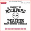 Rockford Peaches Embroidery Design | A League Of Their Own Baseball Logo | Est. 1992 | Vintage Sports Emblem