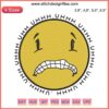 Grimacing Face Emoji Embroidery Design File | Cute Gift Idea | Digital SVG Pattern for Crafting & Sewing Projects