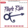 Purple Rain Signature Guitar Embroidery Design File - Prince Tribute, Guitar Machine Design, Prince Rogers Nelson