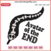 Worm Halloween Funny Machine Embroidery Design: Avatar Of The End, whimsical worm themed for festive stitching projects.