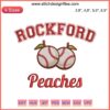 Rockford Peaches Embroidery Design | A League Of Their Own TV Series 2022 | Vintage Baseball Team Patch