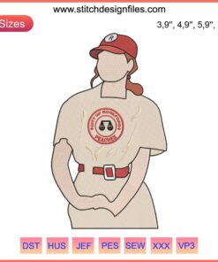 Dottie Hinson Embroidery Design, A League of Their Own 2022, Baseball TV Series, Digital File