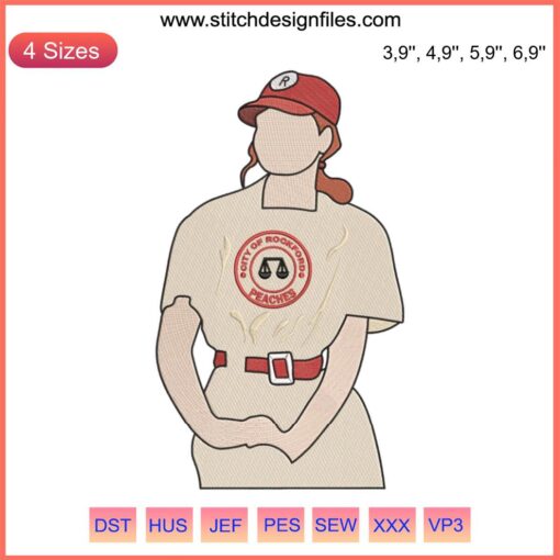 Dottie Hinson Embroidery Design, A League of Their Own 2022, Baseball TV Series, Digital File