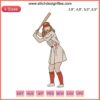 Dottie Hinson Embroidery File: A League Of Their Own Baseball Batting Design for Machine Embroidery.