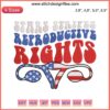 "Patriotic 4th of July Embroidery Design: Stars, Stripes, and Reproductive Rights Motif in Red, White & Blue Colors"
