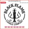 Black Flame Candle Embroidery Design: Hocus Pocus Witch Halloween, intricate orange flame, spooky festive decor element.