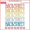 Backstreet Boys Embroidery: 90s Music Band Retro Design featuring vibrant embroidery patterns of iconic boy band silhouette.