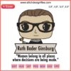 Ruth Bader Ginsburg Chibi Embroidery Design File, Feminist, Independent, Machine Stitch, Cute RBG Character Art
