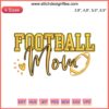 Football Mom Embroidery Design: Womens Black Gold Hello Football Season Handmade Digital File, Sporty Fashion Accessory