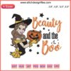Princess Boo Pumpkin Witches Embroidery: Beauty and the Boo Disney Halloween Design featuring witches, pumpkins, and princess motifs.