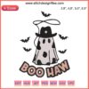 Western cowboy ghost embroidery design with "Boo Haw" text, perfect for Halloween crafting. Downloadable design file.