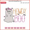 "Embroidery Gift for Girls: Cute Howdy Boo Ghost Halloween Machine Design | Kids DIY Craft"