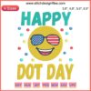 "International Dot Day embroidery design featuring colorful dots and playful patterns; perfect cute gift for kids."