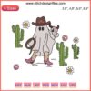 Western Halloween Ghosts Embroidery: Howdy Ghouls Cowboy Design, Fall Themed Machine Stitching, Fun Ghosts in Cowboy Hats.