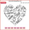 Cute heart with whisk design, ideal for cookie baking enthusiasts and embroidery lovers. Perfect for creative machine stitching.