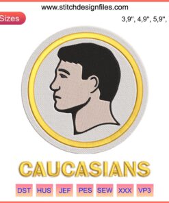 Washington Caucasians Rednecks Embroidery design featuring Caucasians Pride Machine Design File, digital download for stitching.