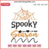 Funny Halloween Embroidery Design: "Spooky Season" Quote with Ghost and Pumpkin Graphics, Perfect for Halloween Craft Projects