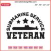 Submarine Service Veteran US Army Embroidery Design - Featuring Patriotic Colors, Perfect for Veterans Day Apparel and Gift Ideas.
