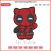Marvel Deadpool Hello Kitty Embroidery Design File - Cute Gift Idea for Fans, Hi Yukio Style, Digital Download