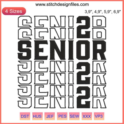 Senior School Teacher Graduation Embroidery Design File, Class of 2022, Machine Embroidery Pattern, Digital Download