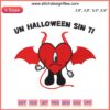 Devil Sad Heart Bad Bunny Embroidery Design - "Un Halloween Sin Ti" Theme, Unique Halloween Digital Pattern