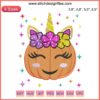 Whimsical Pumpkin Unicorn Embroidery Design: Magical Halloween-themed Unicorn Machine File, perfect for crafting projects.