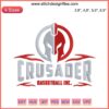 Crusader Basketball Embroidery Design File: Trendy, Machine-Compatible, Sport Motif with Bold Crusader and Basketball Elements