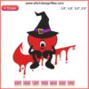 Sad Heart Witch Bad Bunny Embroidery Design | Un Verano Sin Ti Halloween Machine File | Halloween Embroidery Pattern