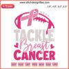 Football Tackle Breast Cancer Embroidery Design with Pink Ribbon, Sports Awareness Machine Embroidery File