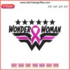 Wonder Woman Breast Cancer Embroidery Design | Pink Ribbon Machine File | Fight Cancer Heroic Pattern
