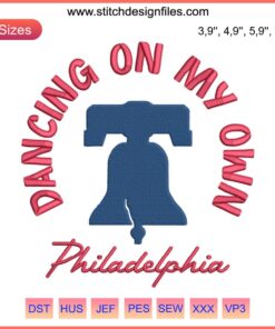Philly Baseball 2022 Embroidery File: "Dancing On My Own" Design, Trending Digital Art for Philadelphia Fans