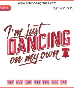 Philadelphia Phillies Dancing On My Own Embroidery Design File | Baseball-Themed Embroidery Pattern for Fans