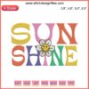 Smiley Face Daisy Embroidery Design - Sunshine Fresh Flowers | Machine Embroidery Pattern | Cheerful Floral Motif