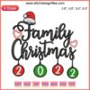 Festive Happy Family Christmas 2022 Embroidery Design | Matching Family Xmas | Digital Machine Design File for Holiday Apparel