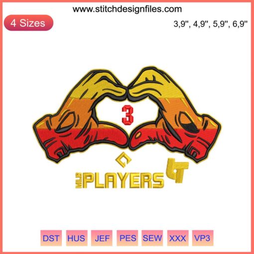 Jeremy Peña Astros embroidery with heart hands design, Houston MLB baseball machine stitching, vibrant colors highlighting team spirit.