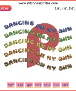 Phillies Baseball Embroidery: "Dancing On My Own" Design Featuring Team Colors & Logo