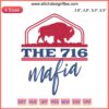 Buffalo Mafia 716 Embroidery Design | Buffalo Bills Mafia NY Football File | Bold Font, Red & Blue Grays, Iconic Buffalo Silhouette