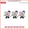 Baseball Logo MLB Bad Bunny Embroidery, Los Angeles Dodgers & New York Yankees Design. Stylish MLB fan gear.