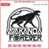 Black Panther Embroidery Design File features Wakanda Forever emblem from Marvel movie; ideal for Marvel fans and textile creators.