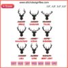 Christmas Reindeer Embroidery Design | Deer Hunter Santa's Reindeer Machine Pattern | Festive Christmas Embroidery File