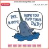 Christmas Mr. Narwhal Elf Ugly Embroidery, Bye Buddy Hope You Find Your Dad Design File, Festive Novelty Pattern.