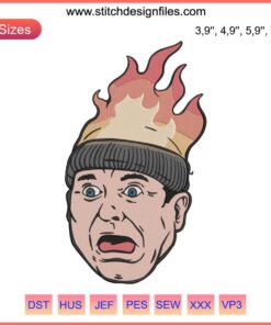 Harry Lyme Home Alone Embroidery Design | Merry Christmas Movie Machine File | Festive Embroidery Pattern | Christmas Movie Icon