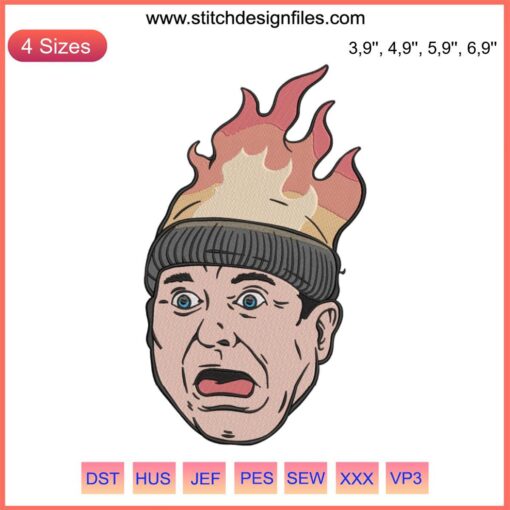 Harry Lyme Home Alone Embroidery Design | Merry Christmas Movie Machine File | Festive Embroidery Pattern | Christmas Movie Icon