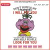 Peanut Jeff Dunham Embroidery Design File - "Don’t Ruffle My Feather" Trunk, Vibrant Machine Pattern