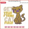 Halloween Mummy Cat Embroidery Design | Get Your Cat Fixed | Humorous Machine Embroidery Pattern