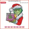 Grinch Middle Finger Christmas Embroidery Design | Grinch Santa Merry Christmas SVG File | Festive Snarky Artwork