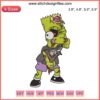 Zombie Bart Simpson Embroidery Design with Slingshot - Halloween Digital Art, Machine Embroidery Pattern
