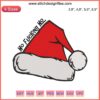 Santa Hat with "Ho Fucking Ho" Embroidery Design, Xmas Vacation 2022 Digital File, Christmas Humor Embroidery Pattern.