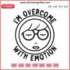Daria Machine Embroidery Design: "I'm Overcome With Emotion" - Classic Cartoon Design, Perfect for DIY Crafts and Apparel Customization.