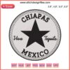 Chiapas Mexico Viva Tequila Embroidery Design File: Colorful tequila-themed pattern, vibrant Chiapas aesthetics, trending embroidery.